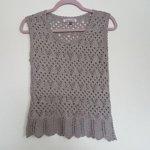 Emonite lace knit sweater or vest